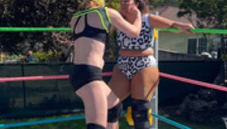 Nadia Stinkfaces Masked Wrestler