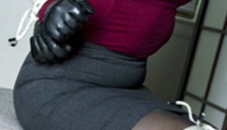 Rachel Adams Office Girl Tied in Skyscraper High Heels! HD-mp4