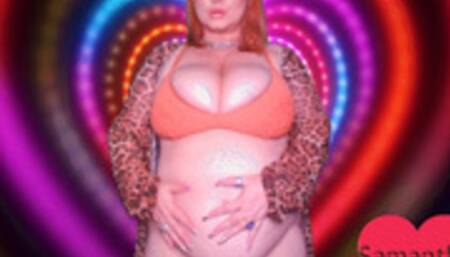 worship bbw goddess Samantha 38g fat tummy-MP4