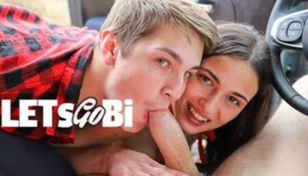 Bi Hitchhikers Picked up by Perv Clown Hunter by LetsGoBi