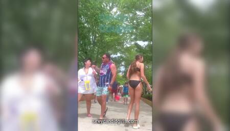 Young Teen In Black Bikini