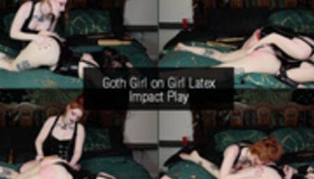 Goth Girl on Girl Latex Impact Play