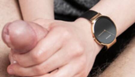 Most sexy and elegant wristwatch Handjob with BERING