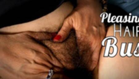 Pleasing My Hairy Bush - Hugeboobswife
