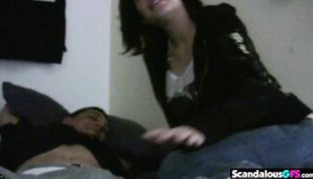 Julia showing her perfect body fingering while filming