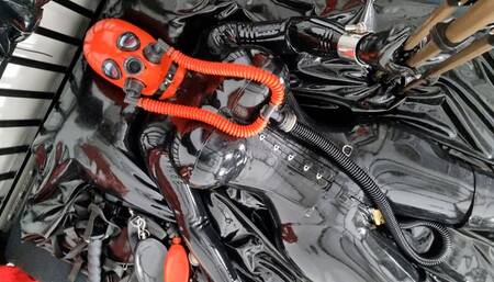 Rubber Sniffing Masturbation