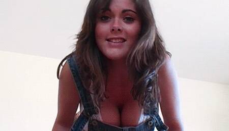 BACK AGAINST THE WALL, JERK OFF AND SHOOT YOUR OWN CUM INTO YOUR MOUTH - Princess Sera - Avi version