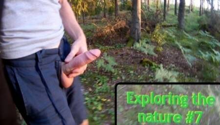 Exploring the nature #7 - Walking with my cock out. Massive cumshot in POV!