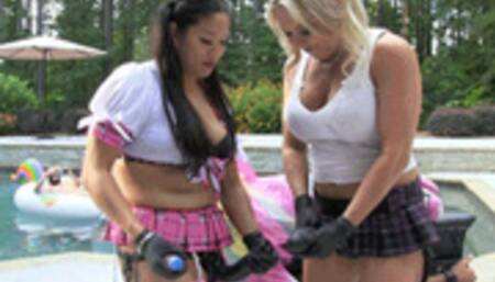 Brat Girls Love Spit Roasting