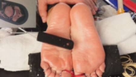 Michelles First Bastinado!