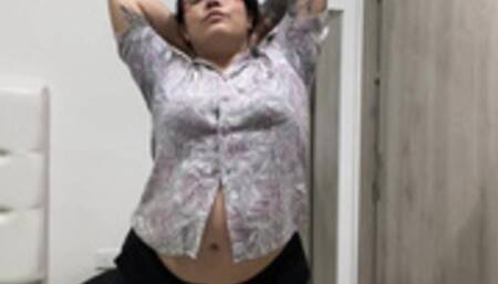 with glasses and belly out fetish