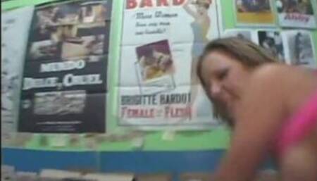 Sophia Gently with big breast fucking on videostore