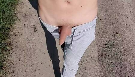 I am going for a walk outside and was so horny