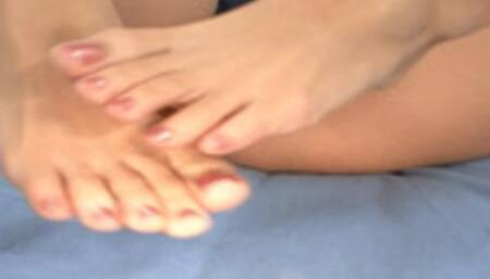 he want cum on her feet after hard sex