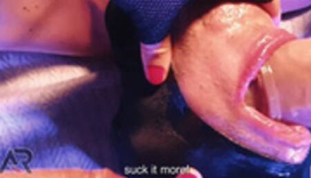 Stuffing my slave's mouth with 2 cocks at one time