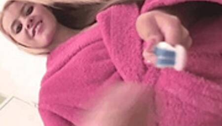 No more toothpaste Use your cum from now on - Princess Brook - Full Res HD MP4