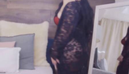 Hot European MILF in Stocking bounces on a Toy