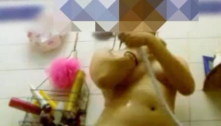 idiot taking a shower