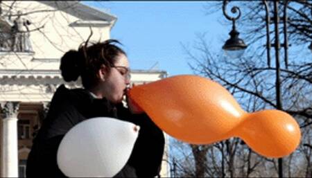 Poping near the theater