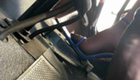 Cold Start Cranking, Stalling & Jeep Drive in Heels & Nylons with Shoe Removal Midway