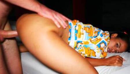 Sexy skinny amateur Thai teen Ying fucked by her big white cocked client