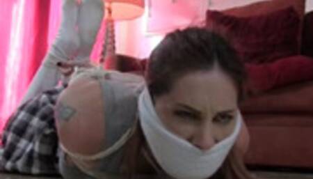 Lilian Finds herself Magically "Bound Up, Hogtied, Massively Gagged" Angry and Frustrated after Reading her: Horrorscope!