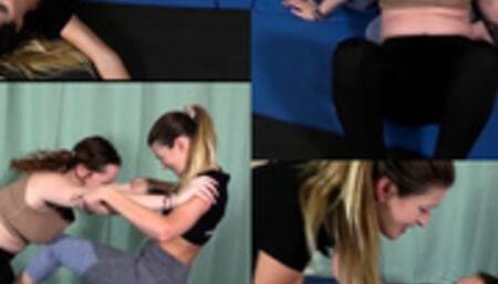 Milf tries to kick my ass at yoga class! - cat fight