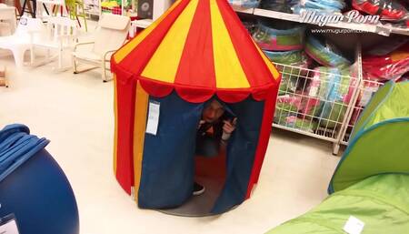 BACK STAGE MUGUR PORN vs GINA GERSON (shoping from Budapest , funny moment )