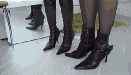 Hard heels tapping and toe wiggling 33 II