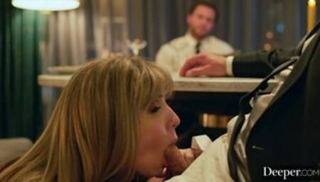 Deeper. Curvy beauty Lena Paul gets DPed and fucked hard