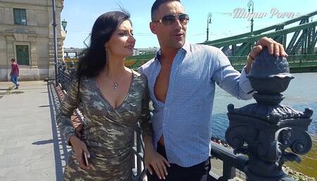 Budapest travel Melody Mae perfect couple and crazy in bed with Mugur Porn