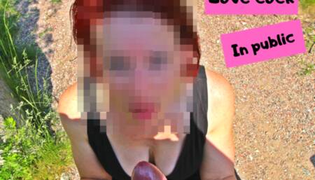 Milf suck fat cock and get cumshoot