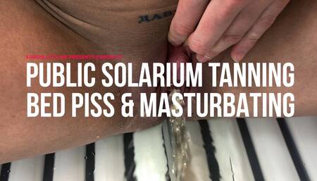 Public Solarium Tanning Bed Piss and Masturbating (ES140A)