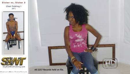 Sister vs Sister 3 - Mil & Mira - Chair Tickling 1