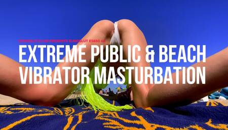 Extreme Public And Beach Vibrator Masturbation - 4K (ES650)