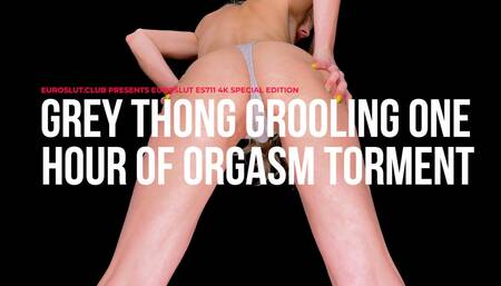 Grey Thong Grooling One Hour Of Orgasm Torment - 4K Special Edition (ES711)