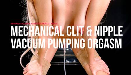 Mechanical Clit And Nipple Vacuum Pumping Orgasm (ES714)