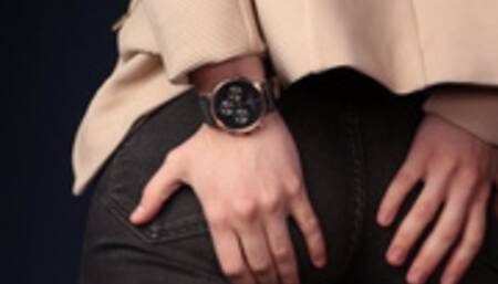 Amy is putting on here tight Jeans and Handcuffs