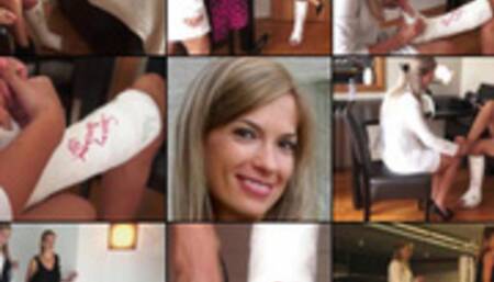 Benetta Term SLWC Trying on a Heel for the Party and Cast Foot Massage Before Gimping Out (in HD 1920X1080)