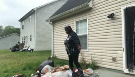Goddess Stomping Nasty Trash in Cute Rainboots