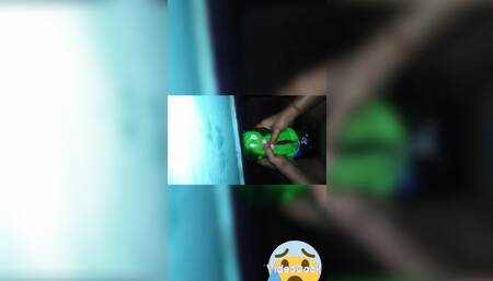 Shaving my cock then fucking a DIY flashlight