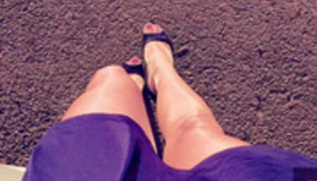 Sandra Jayde 20-02-23 Leather peep toes and soles in shiny pantyhose (1080p)