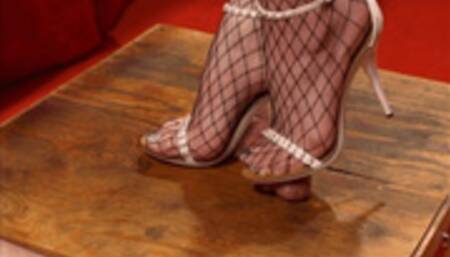 Draining my slave twice with luxury heels POV