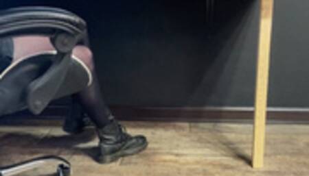 Feeding time, bitch! Slave eat dirt from My shoes and chewed food