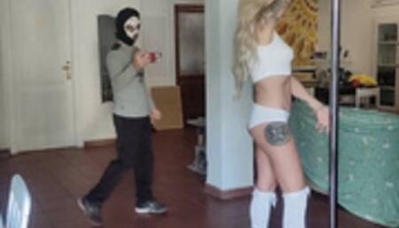 SPECIAL PRICE real naughty amateur couple play with lapdance pole and,,