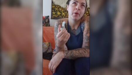 Rezz blows clouds during a cuddle session