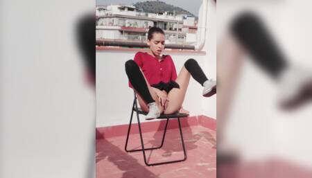 Hari De Lopo Public Rooftop Blowjob