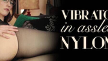 Vibrator in Assless Nylons