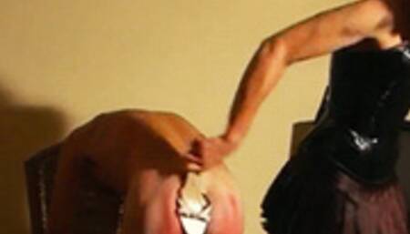 SPANKING WITH SHOE - BITCHY MISTRESS & OSEL - MP4 Clip