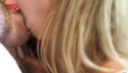 Italian newcomer Anna Khara deepthroats a cock